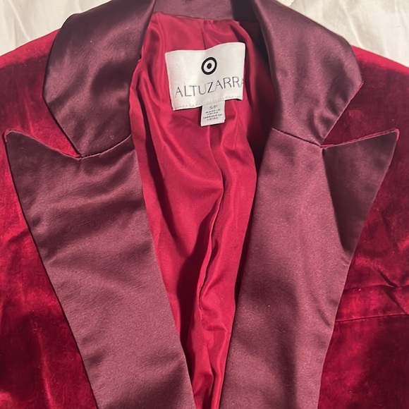 Altuzarra for target gorgeous red velvet blazer - Picture 2 of 4